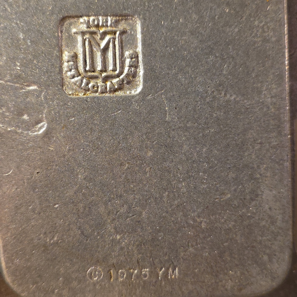 1975 Vintage Train-Shaped Metal Dish- Pewter Finish York Metalcrafters - Picture 3 of 3